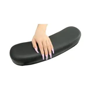 퀴살린 매니큐어 핸드 쿠션 베개 패드 테이블 휴대용 네일 아트 도구 스파 살롱 홈 테크(블랙)