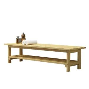 편백나무 무페인트 벤치 통나무60x35x40 침실 헬스장 사우나 침대 원목