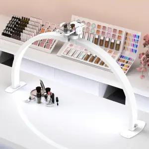 네일 테크용 SLYFTE 프리미엄 대형 하프문 LED 조명 매니큐어 수공예 조명에 완벽한 폰 스탠드가 있는