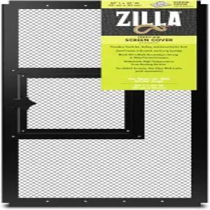 질라 펫 파충류 테라리움 신선한 공기 스크린 커버 힌지 도어 20인치 x 10인치