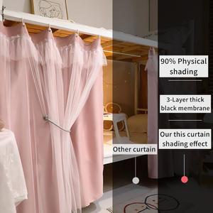 기숙사 이층 드레이프 침구 견고한 두꺼운 텐트 학생 암막 쉐이딩 커튼 방수 통기성 캐노피 대학 프라이버시 펼침 홈용 침대