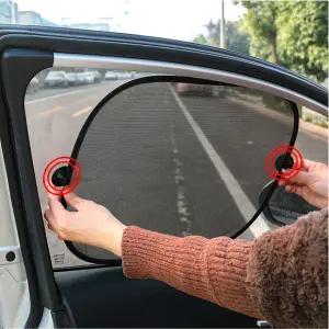 햇빛가리개 사이드흡착식 햇빛차단 창문가리개 자동차 그늘망 2P