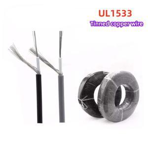 오디오 스피커 호환 단일 코어 1C UL1533 블랙 그레이 전자 구리 신호 차폐 케이블 1 M 3 5M 와이어 28 26