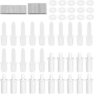 XLiUAX 125개 셔터 수리 키트 플랜테이션 윈도우 루버 하드웨어 내부 틸트로드 스테이플 교체 핀 도구 부품