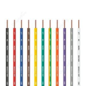 10M 단색 전자 와이어 24 22 20 18 16 AWG PVC 절연 구리 유연한 전기 DIY 전동 장비 오디오