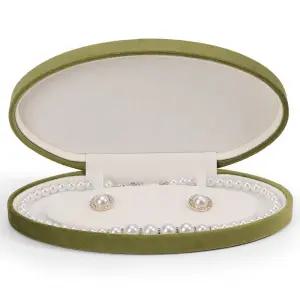 타원형 목걸이보관함 벨벳 보석함 주얼리 선물 귀걸이