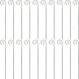 20개 실버 스테인리스 스틸 식물 라벨 후크 행거 가든 말뚝 정원 마커 홀더 방청 변형 표지판 걸이봉 야외