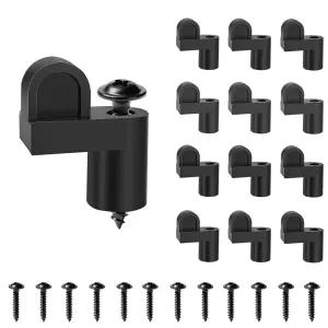 차오칸트 12팩 3/8인치 오프셋 윈도우 스크린 클립 나사 포함 나일론 도어 및 겨울 창문용 스톰 패널