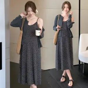 여성프렌치 빅사이즈 나시 원피스 카디건 투피스 봄가을 가을 세트 J24Z3M 모씨모씨1