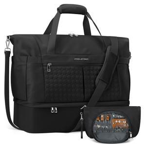 Maelstrom 여성용 가방 신발 수납 공간과 젖은 포켓이 있는 40L 여행용 더플 백 방수 휴대용 위켄더 스포츠 토트백 수영 요가 병원 홀달 블랙