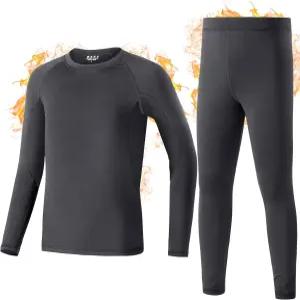 EoBeKee 보이즈 보온 속옷 세트 - 겨울용 울트라 소프트 플리스 안감 롱 존스 상하 방한 기본 레이어