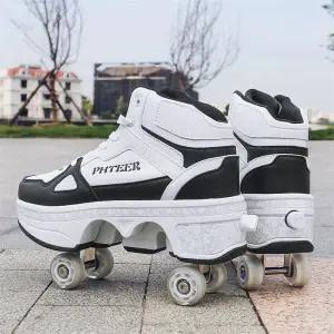 휠 신발 바퀴달린 인라인 롤러스케이트 운동화 슈즈 탈부착식 더블휠 스포츠