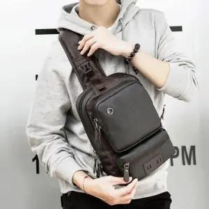 크로스 가방 고급스러운 남성 디자인 빅포켓 슬링백