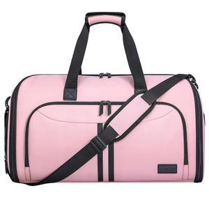 신발 수납공간이 있는 베일린 컨버터블 의류 가방 여행용 더플 가방에 1분의 2 휴대용 남성 여성용 정장 가방(핑크색)