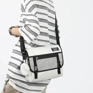 [룽스]가방 가죽크로스백 메쉬 포켓 크로스백