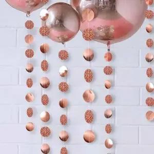 ( )원형 가랜드 메탈로즈골드 귀여운가랜드 장꾸미기