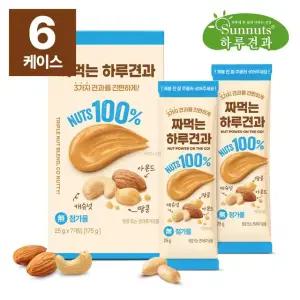 하루견과 견과스프레드 짜먹는하루견과25g 7입x6박스 (총1,050g) 외 /땅콩버터 /무첨가 /간편한보관
