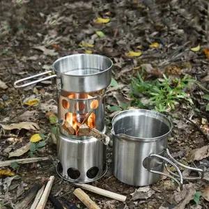 백패킹 코펠세트 캠핑 스토브 1-2인용 낚시 우드 미니