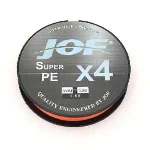 300m PE 낚싯줄 4합사라인 오렌지 JOF 1.5호