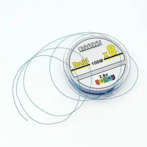 100m 스트롱 2호 낚싯줄 8합사 오색합사줄 문어낚시