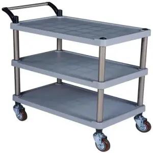 식당 서빙카 플라스틱 3단 대 회색(소폭)바퀴 BT