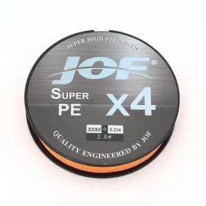 PE 낚싯줄 300m JOF 오렌지 4합사라인 2호