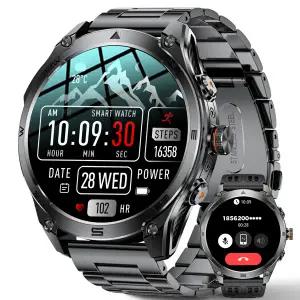 호환  2026 신형 스마트워치 남성용 AMOLED 플래시라이트 1000mAh 배터리 10ATM 방수 피트니스 트랙 통화