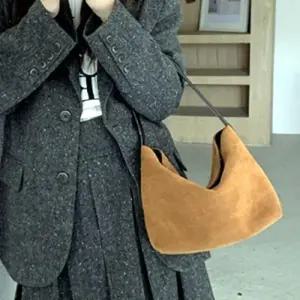 여성 심플 여자핸드백 숄더백 미니 핸드백다이 스웨이드 휴대폰케이스 모던 토트백 숄