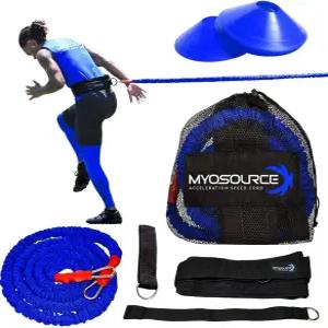 가속 속도 코드 번지 멀티 스포츠 저항 훈련 키트 - 근력 파워 민첩성 수직 점프 스프린트 향상 허리 벨트