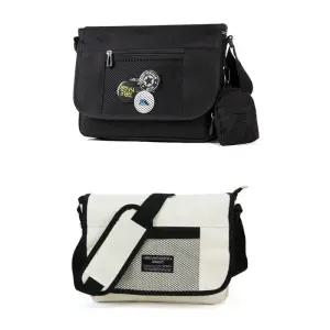 학생백 포인트 남여 메쉬 포켓 메신저 크로스백 공용