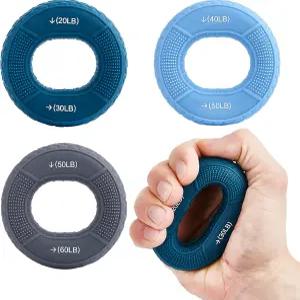 핸드 그립 강화기 근력 트레이너 손가락 운동 - 근육 훈련용 실리콘 링 스포츠 암벽 등반 재활 훈련 및