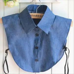 페이크카라 데님 공갈카라 레이어드 청남방 이너셔츠 진청