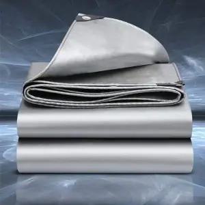 아웃도어 타포린 방수 천막 덮개 비닐포 실버 5x6M 천막덮개