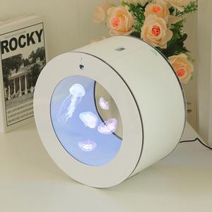 어항 모형 조명 수조 해파리어항 UV 감성 미니 물고기 조경 원통형 소형 해파리