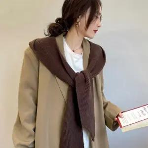 [신상오픈런]후드머플러 숄니트 여성목도리 노란색 봄레이어드룩 (30488826)