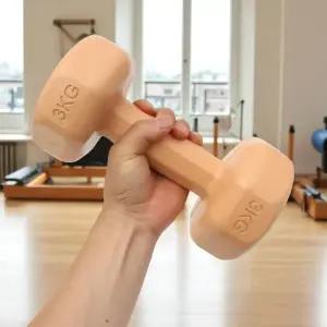 바디필 2개세트(3kg) (오렌지) 아령 컬러 덤벨 육각