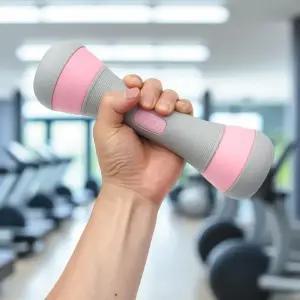 (핑크) 무게조절 2개세트(2kg) 아령 스텝바디 덤벨