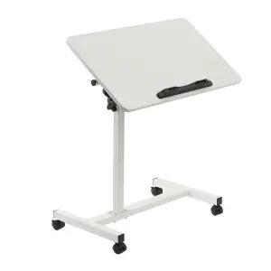 침대 사이드 테이블(화이트) 이동식 각도조절