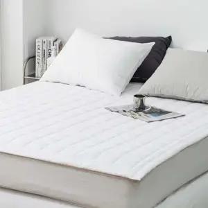 순면 슈퍼싱글패드 밴딩 화이트 침대패드 패드 SS