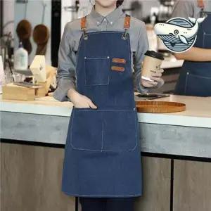 다용도 캔버스 앞치마 레더 스트랩 주방 디자인