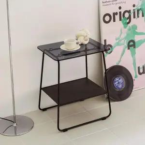 침대옆협탁 협탁 미니 침실 2단 협탁 사이드 거실 낮은 유리 소파 쇼파