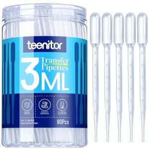 티니터 80PCS 3ML 피펫 드로퍼 공예용 일회용 플라스틱 오일용 에센셜 오일 메이크업 과학용 의약품 이송