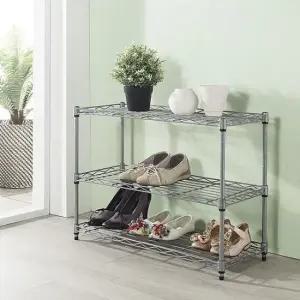 신발정리 메탈신발정리대 3단 좁은현관신발장 미니소형수납선반