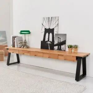 H9465(착불) 1800 원목 가구산책 낮은 테이블 서랍