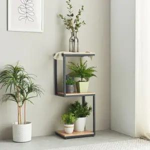 수납테이블 400 ㄹ자 에리스 다용도 거실테이블 선반