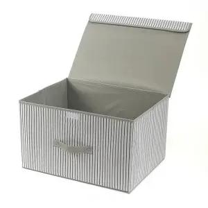 리빙박스 폴딩박스 줄무늬 Jdt 보관 45x35cm 접이식