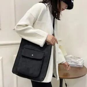 [다잇템] 여성 일상 크로스 골덴 가을겨울 토트백