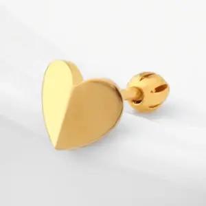 24K 순금 99.9% 하트 엣지 피어싱