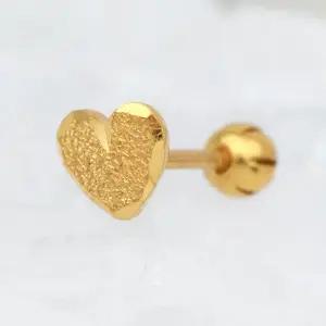 24K 순금 99.9% 미니 하트 라지 피어싱