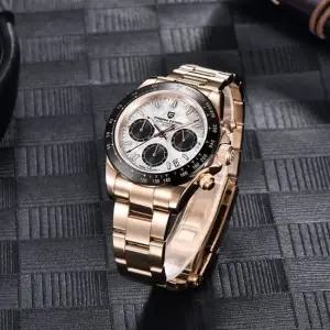 세이코무브 사파이어글라스 스톱워치 프리미엄 쿼츠 메탈 손목시계 BP9345WC 골드파티